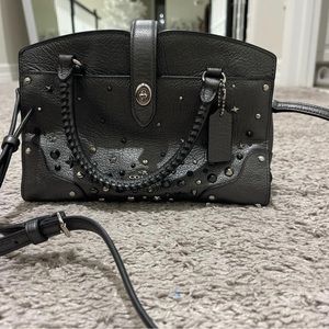 Metallic Coach bag with metal charms in great condition